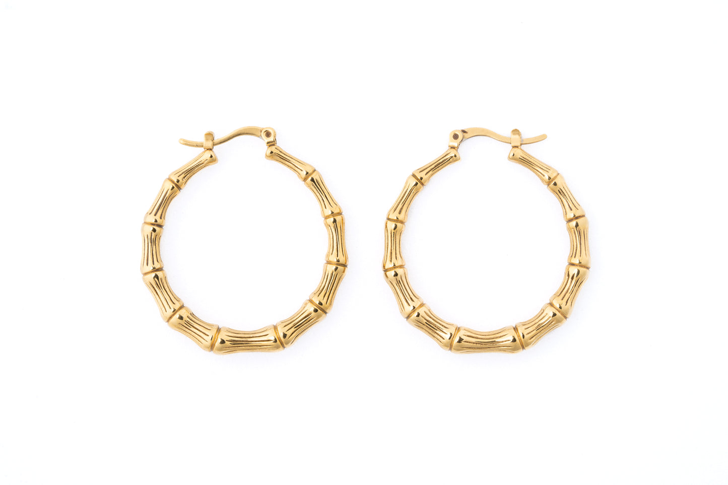 Bamboo Hoop Earrings