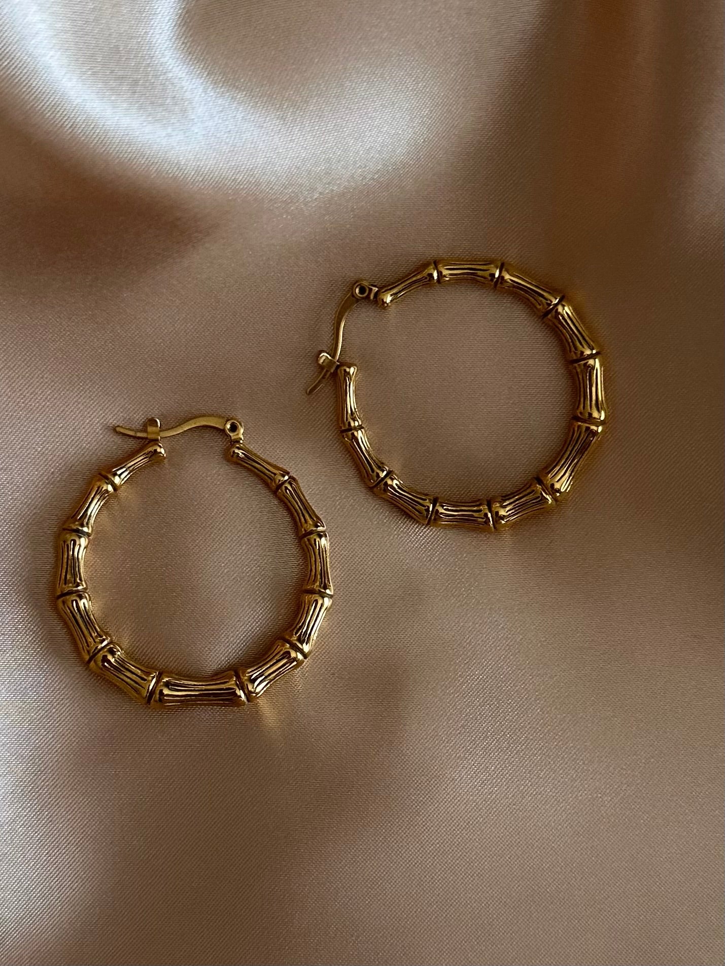 Bamboo Hoop Earrings
