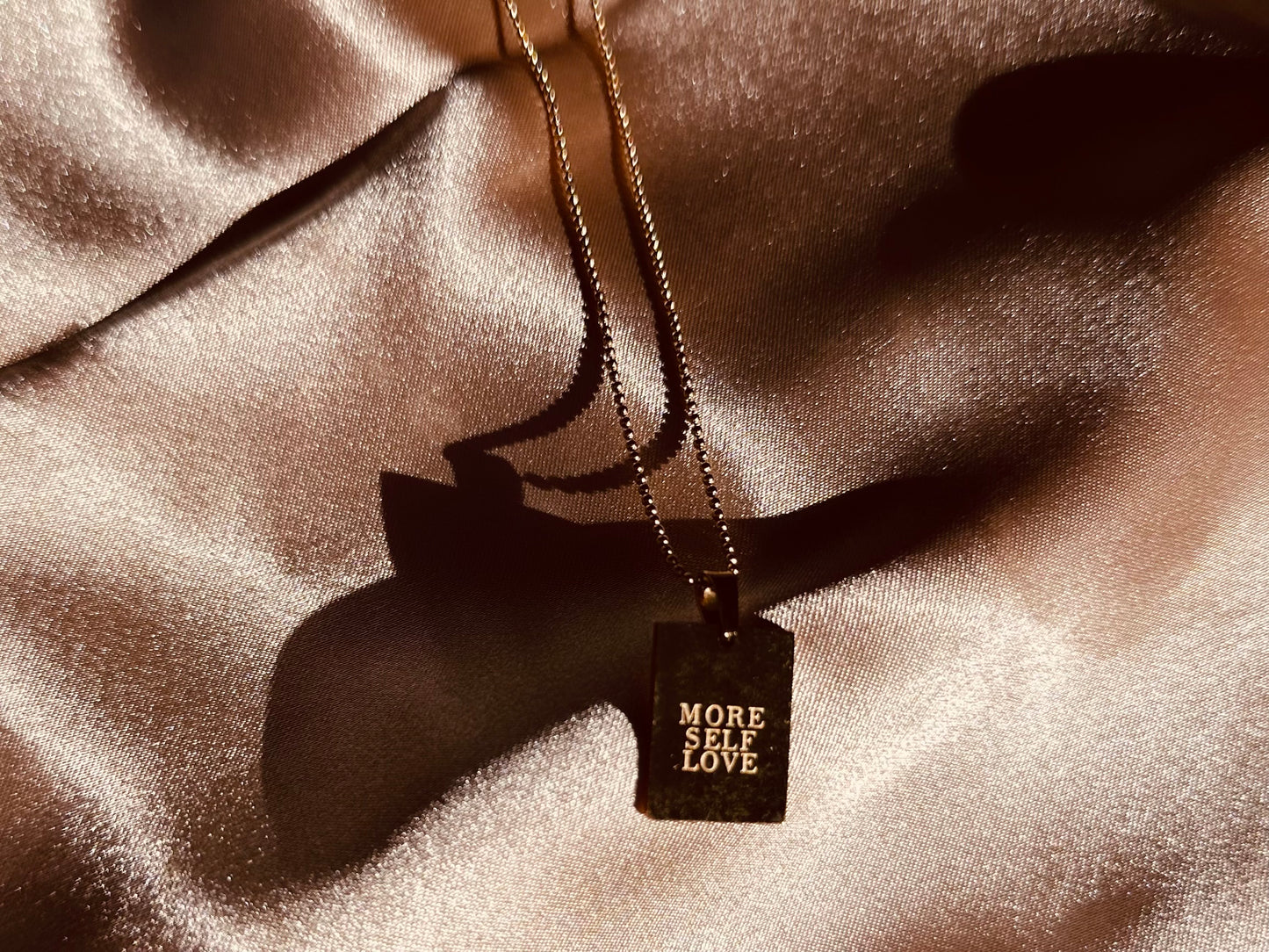 More Self Love Tag Necklace