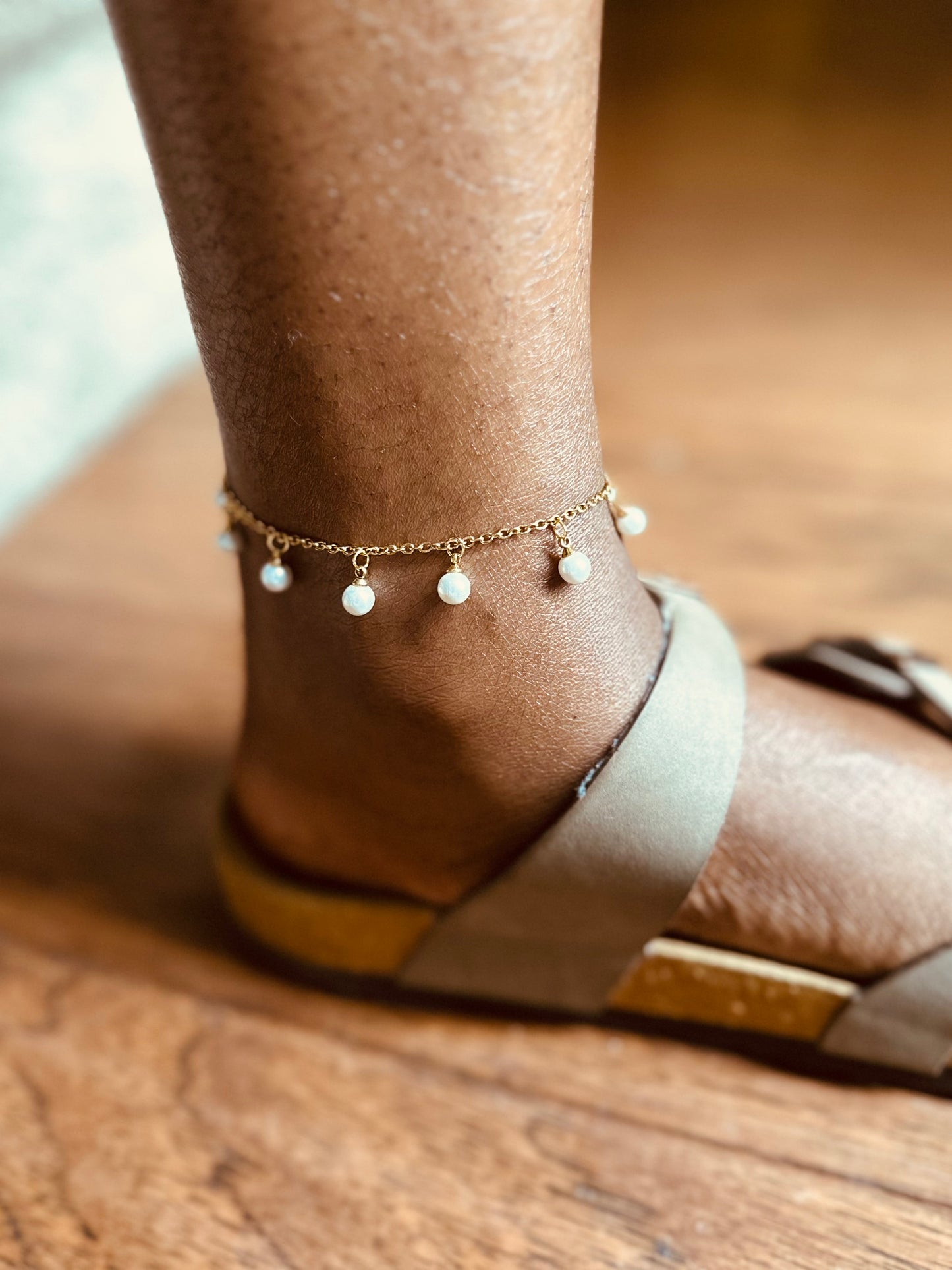 Pearl Pendant Anklet