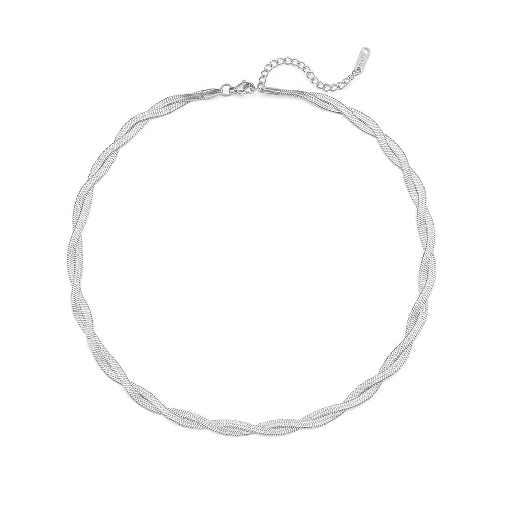 Twisted Herringbone Chain Necklace
