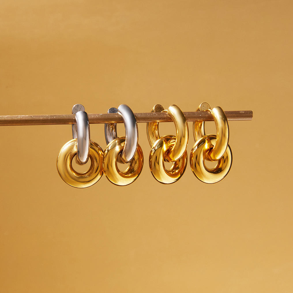 Drop Hoop Earrings