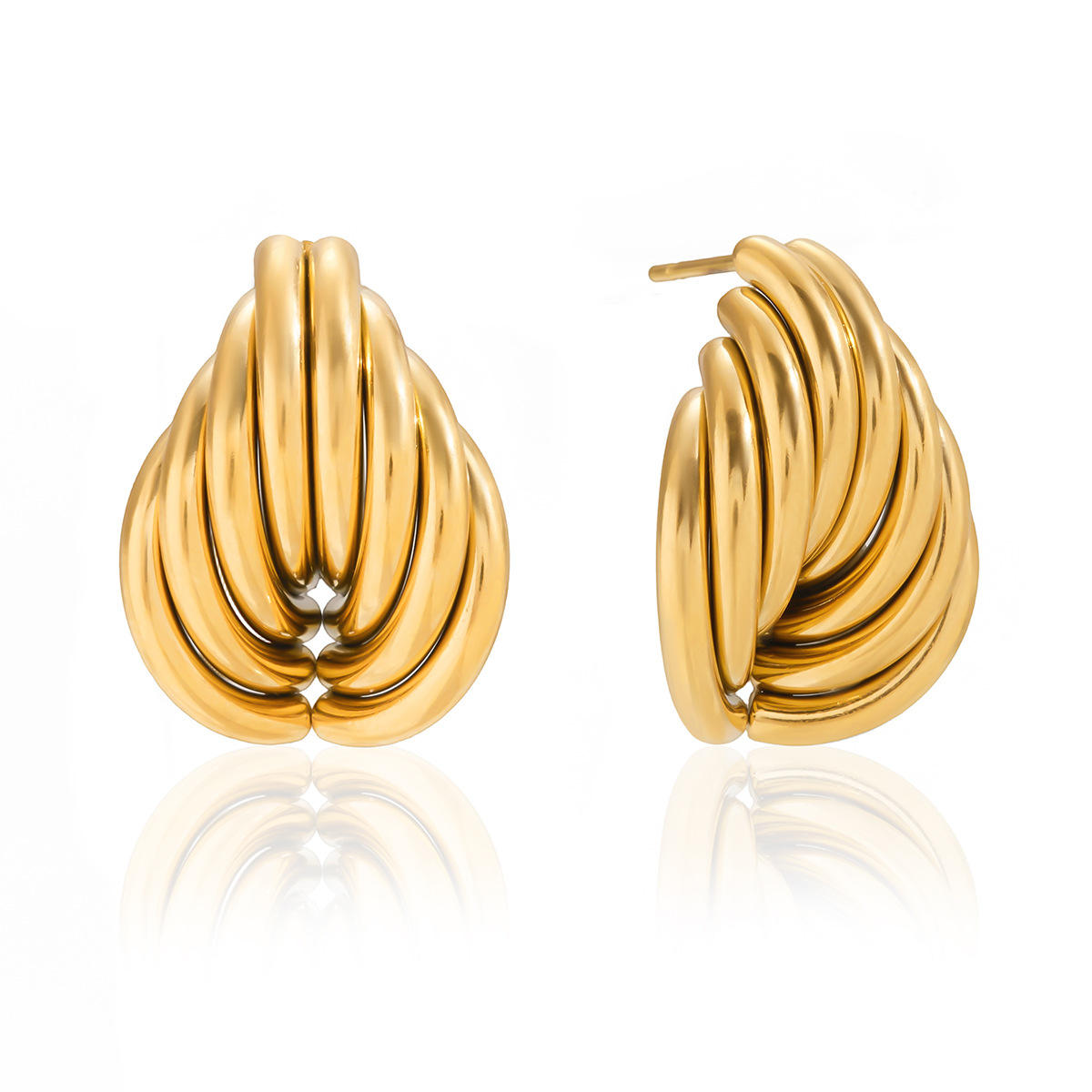 Sophie Vintage Heart Shaped Stud Earrings