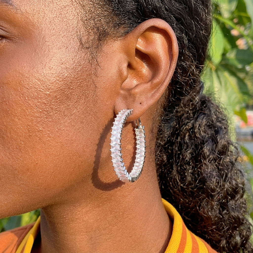Bamboo Icy Hoops