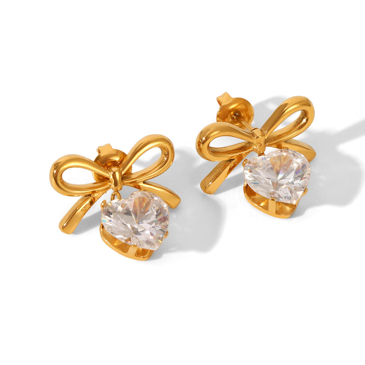 Bri Bowtie Heart Earrings